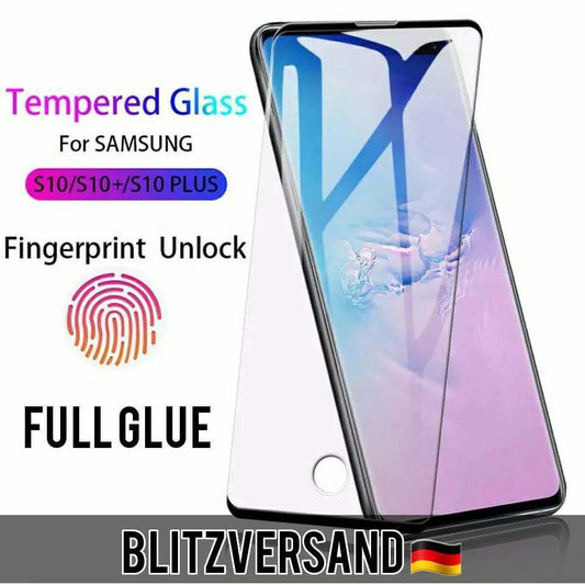 Voll Kleber Schutzglas Samsung Galaxy S10 | S10 plus Displayschutzf